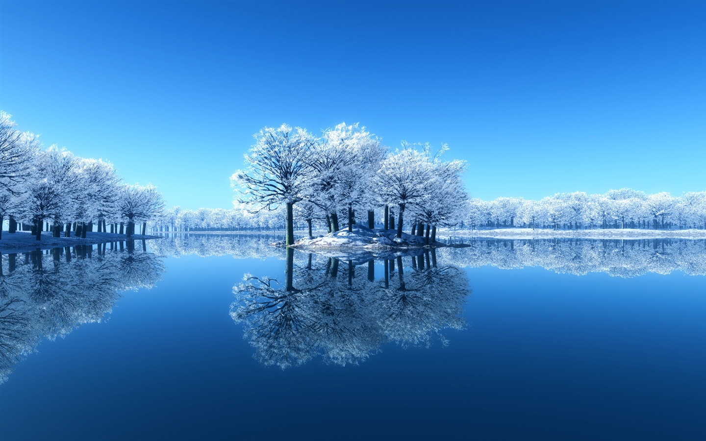 blue-beauty-of-the-winter-snow-trees-mirror-lake-reflection_1440x900